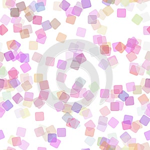 Seamless square pattern background - vector illustration from random rotated squares with opacity effect