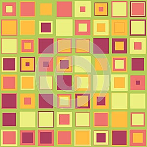 Seamless square pattern with simple shapes. Vector illustration