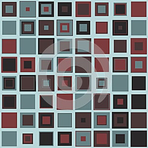 Seamless square pattern with simple shapes. Vector illustration