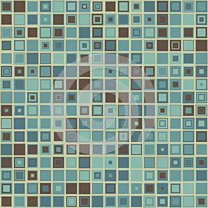 Seamless square pattern with simple shapes. Vector illustration