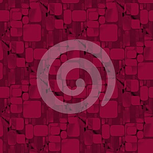 Seamless squares and rectangles pattern red brown