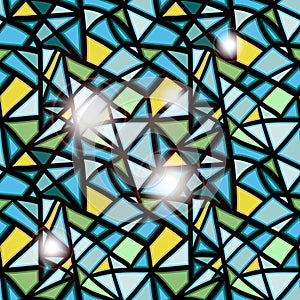 Seamless stain-glass window background