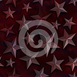 Seamless star pattern, star on a black background. 3D render, illustration. Festive abstract concept. New year, christmas,