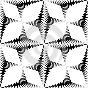 Seamless Star Pattern. Vector Black and White Christmas Background