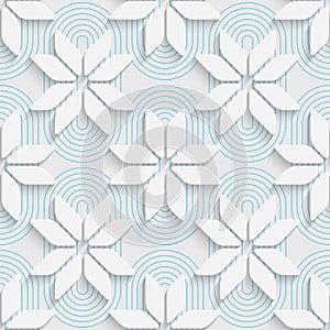 Seamless Star Pattern. White and Blue Wrapping Background