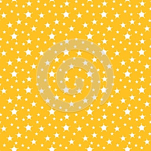 Seamless Stars Yellow background pattern