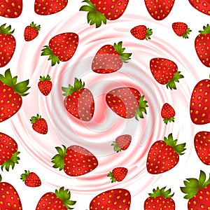 Seamless strawberry pattern