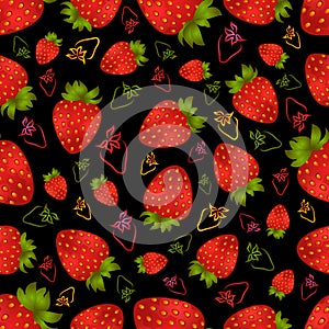 Seamless strawberry pattern