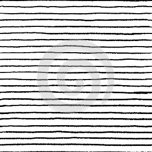 Seamless stripe doodle pattern. Wavy linear doodle water brush, hand drawn abstract grunge elements. Vector doodle lines