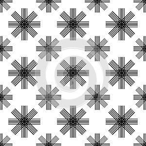 Seamless Stripe Lines Geometric Flowers Pattern Fabric Textile Tile Interior Design Useable Design