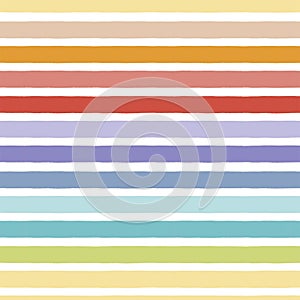 Seamless striped digital pattern in pastel rainbow colors