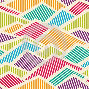 Seamless Striped Geometric Pattern