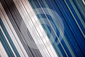 Seamless striped white, blue, grey color pattern.