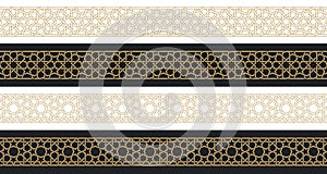 Seamless strokes pattern in authentic arabian style.