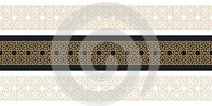 Seamless strokes pattern in authentic arabian style.