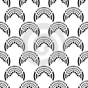 Seamless Stylish Unique Pattern With Elements Geometrical Circles Repeated Design Fabric Textile Tile Useable Pattern