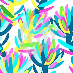 Seamless summer tropical floral pattern