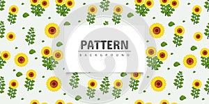 Seamless sunflower pattern design