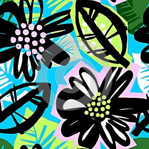 Seamless surface pattern floral design