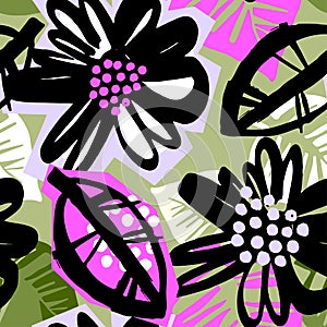 Seamless surface pattern floral design