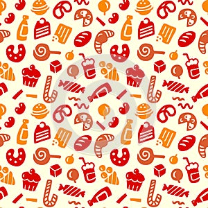 Seamless sweets pattern