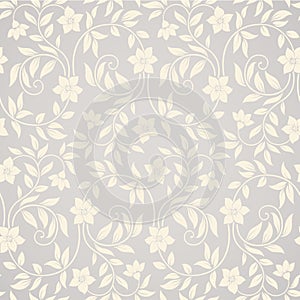 Seamless swirl floral background