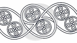 Seamless Swirling Abstract Loop Pattern, vector design Generative AI