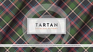 Seamless Tartan Pattern. Traditional Scottish Texture. Fashionable fabric. Textile Background