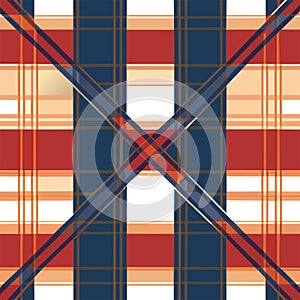 Seamless tartan plaid pattern. Traditional Scottish fabric texture. Vector illustration. Generative AI
