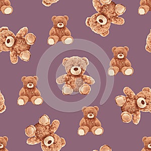 Seamless Teddy Bears Pattern 172