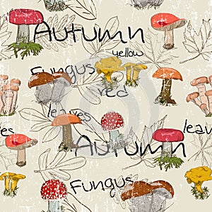 Seamless texture with autumn pattern