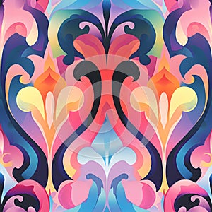 seamless texture and background of Art Nouveau Colorful Brightness Colors Vibrant Pastel Power Gradient