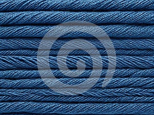 Seamless texture background of dark blue woolen threads