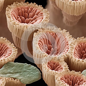 seamless texture of biological tissue under microscope