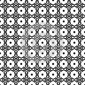Seamless  texture. Black-and-white Abstract  pattern. Symmetrical elements