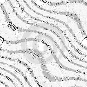 Seamless texture of black white stone waves
