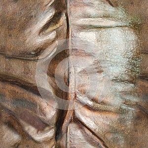 Seamless texture of bronze or copper statue pattern