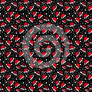 Seamless texture with Christmas hats for backgrounds, wrapping paper and your creativity