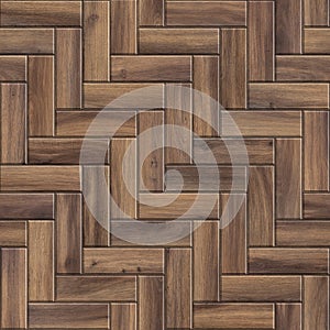 Seamless texture of dark wooden parquet. High resolution pattern of herringbone wood