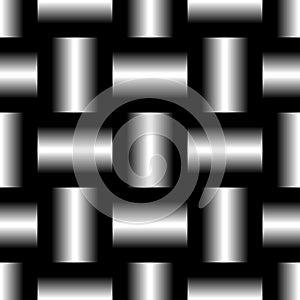 Seamless texture. Design with cylinder elements. Vector art photo
