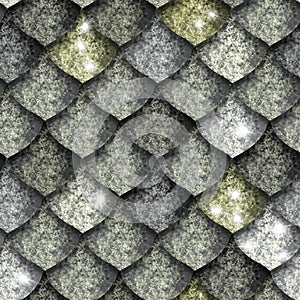 Seamless texture of dragon scales, reptile skin