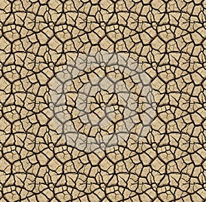 Seamless texture of a dry, arid land