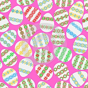 Seamless texture of Easter eggs