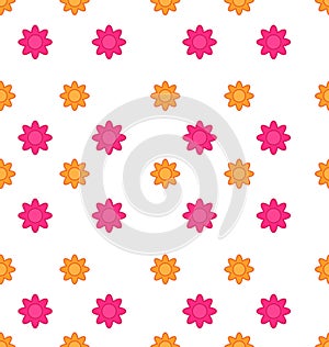 Seamless Texture with Flowers, Elegance Child Pattern
