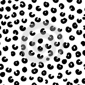 Seamless texture leopard gipard, animal skin black and white