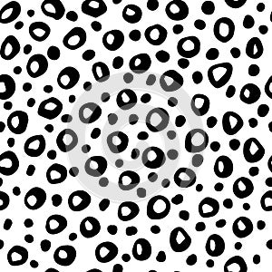 Seamless texture leopard gipard, animal skin black and white