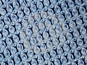 Seamless texture of light blue knitting wool