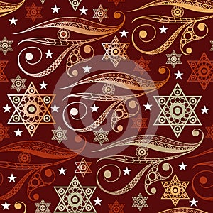 Seamless texture with occult symbol 10