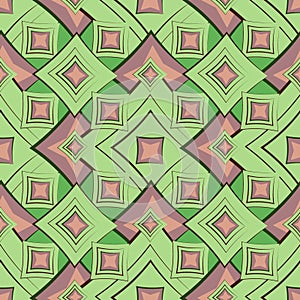 Seamless texture, pattern. Abstract geometric pattern on a square background - colored diamonds.