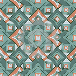 Seamless texture, pattern. Abstract geometric pattern on a square background - colored diamonds.